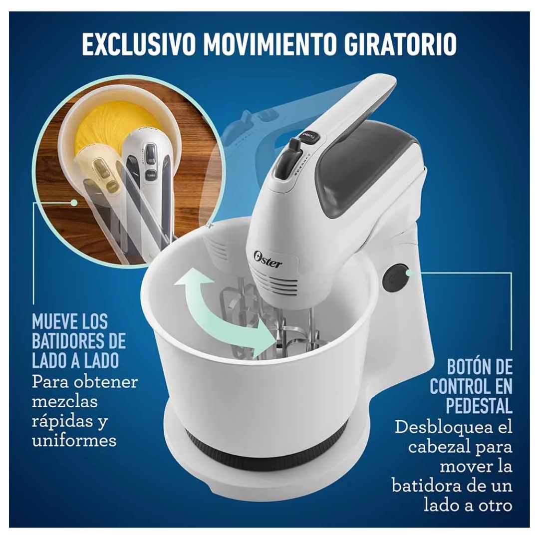 Batidora de Pedestal Con Tazón Plástico 6 Velocidades Oster
