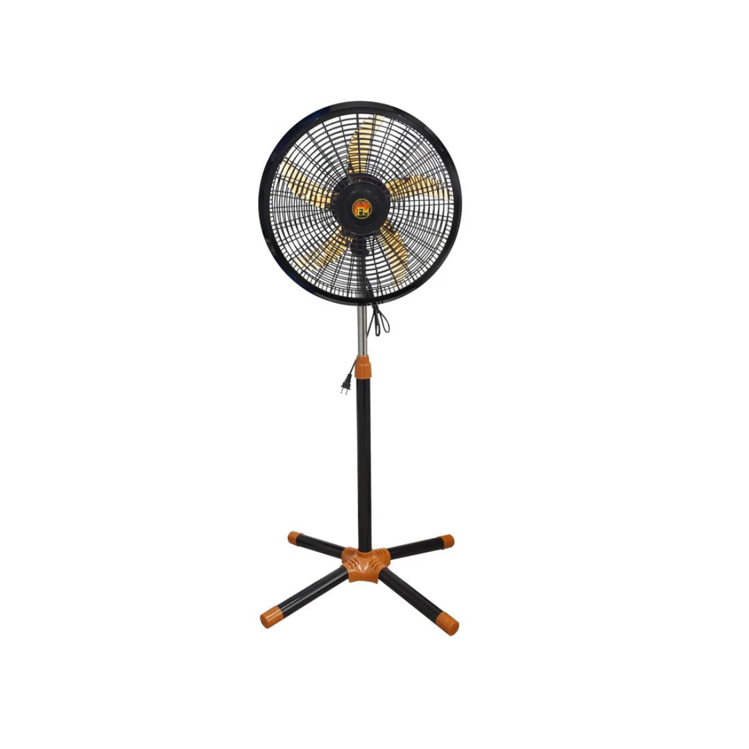 Ventilador de pedestal 18" 5 aspa plástica negro/marrón FM