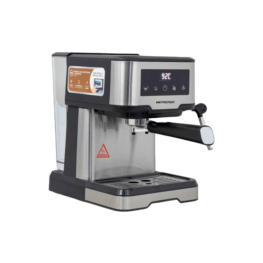 Cafetera Eléctrica Espresso 1.3 Litros Panel de Control Digital Pantalla Led Premier