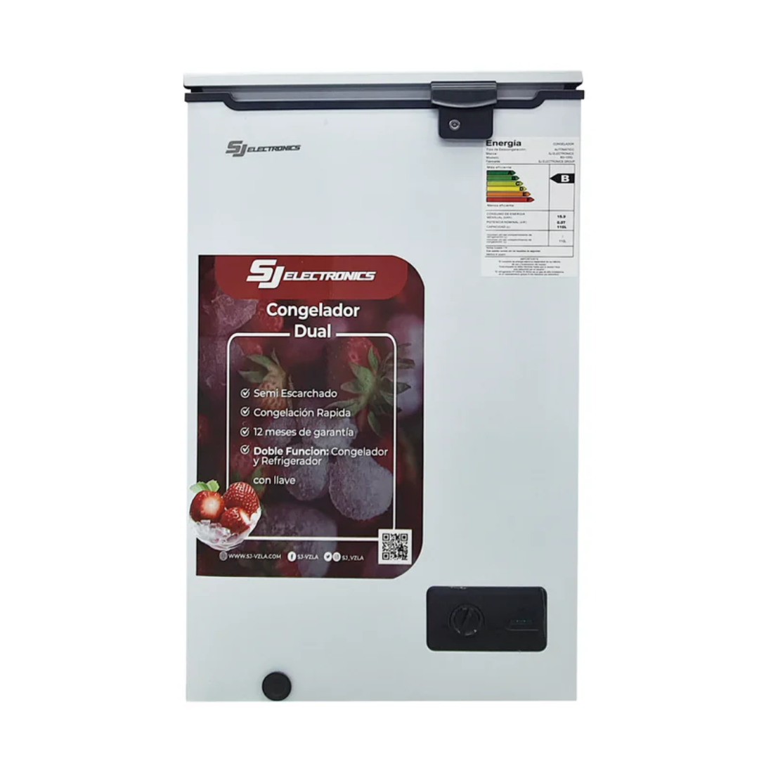 Congelador Dual 100 Litros Blanco Sj Electronics