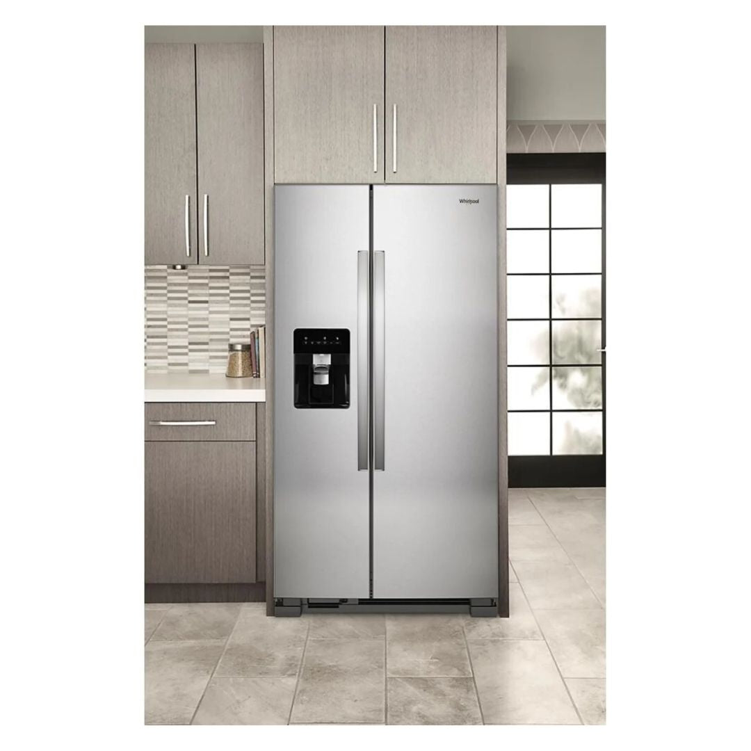 Nevera Dos Puerta Vertical Con Dispensador de Agua y Hielo 24 Pies Cu Acero Whirlpool