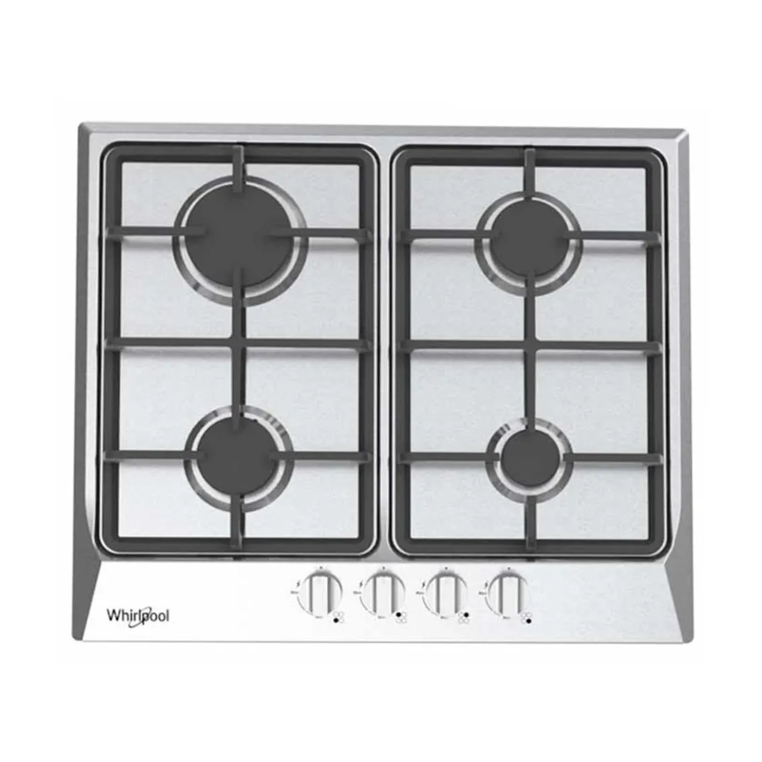 Tope a Gas 4 Hornillas Acero Inoxidable 24" Con Perrilla Whirlpool