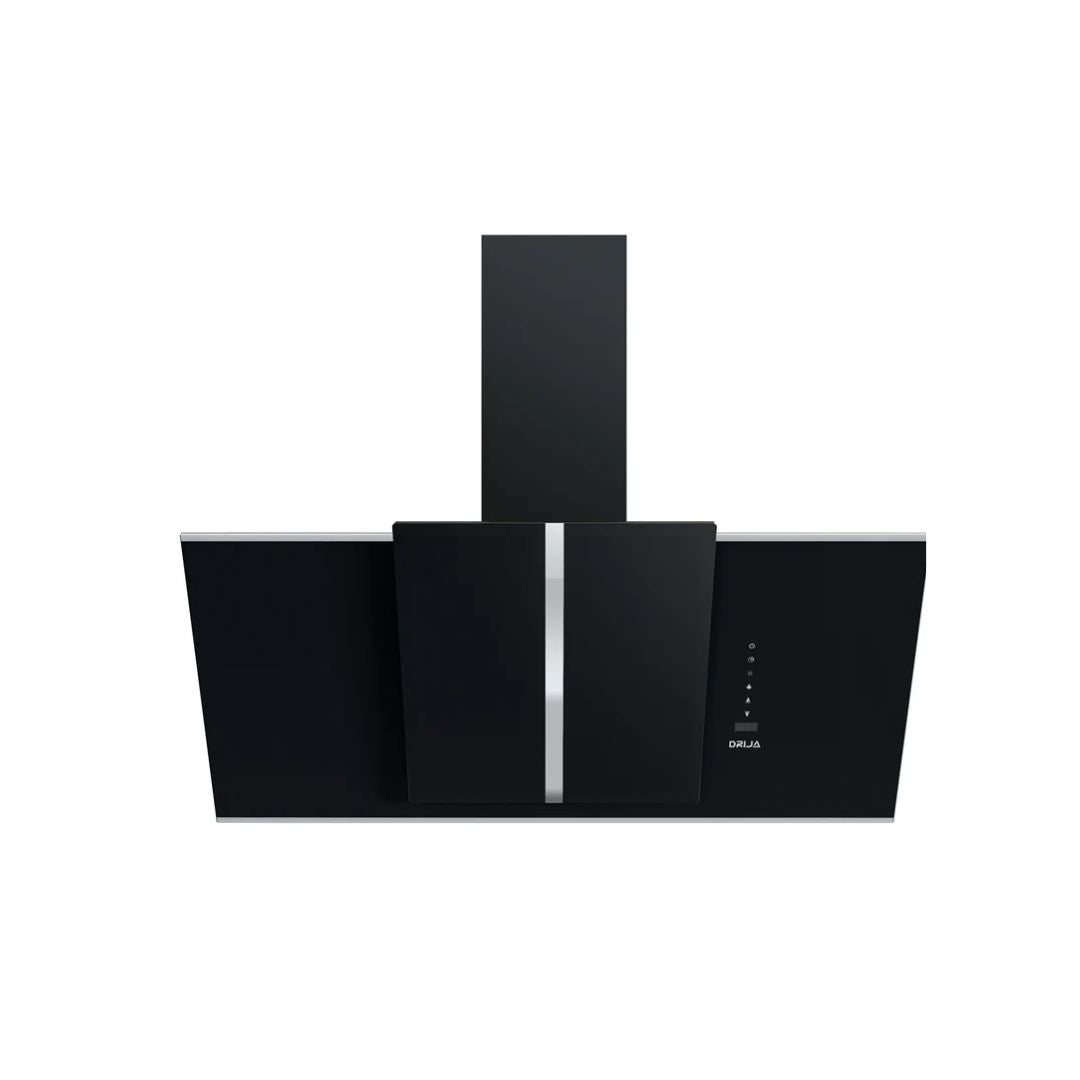 Campana de Pared 60 cm Vidrio Negro Con Control Remoto Drija