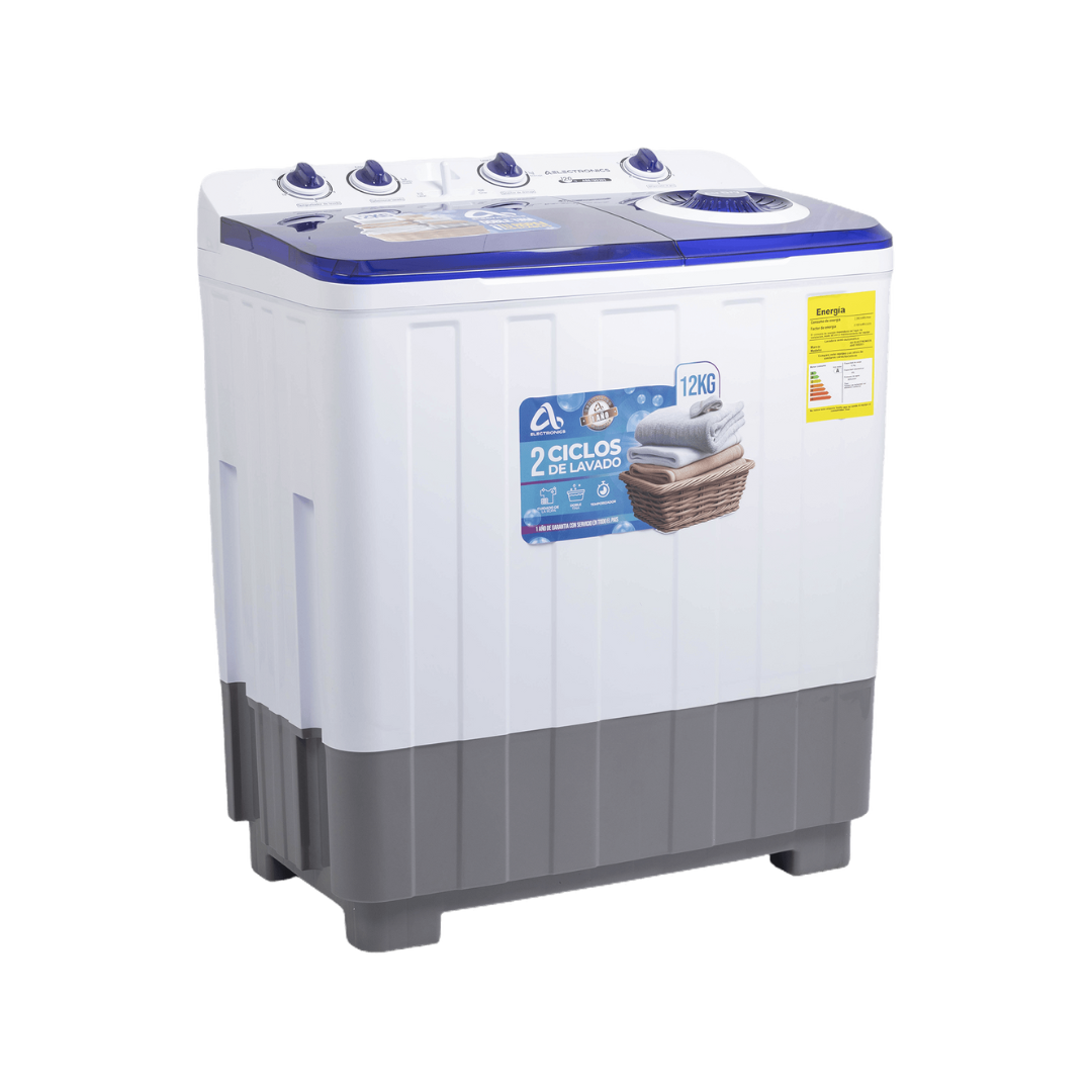 Lavadora Semiautomática Doble Tina 12Kg AS Electronic