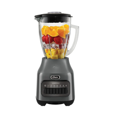 Licuadora 6 Velocidades + Pulso Vaso de Vidrio,1.5 Lt 800W Gris Oster®