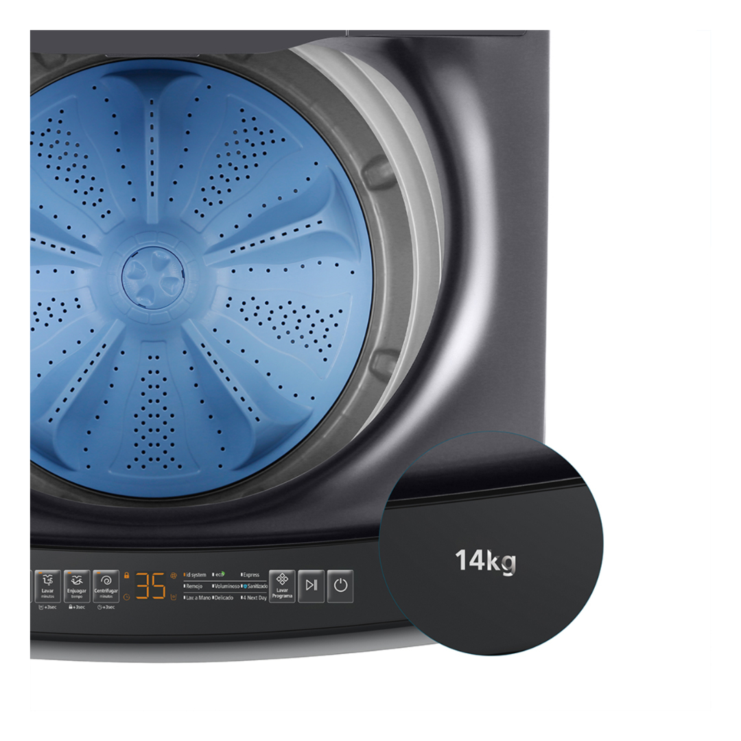Lavadora Automática de Carga Superior 14 Kilos  Panel Digital Silver Mabe