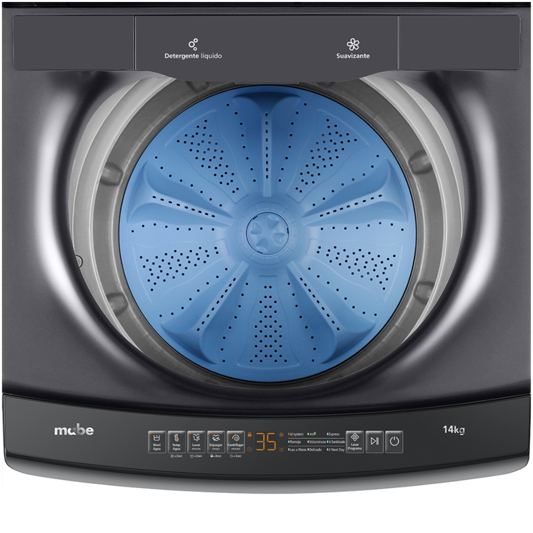 Lavadora Automática de Carga Superior 14 Kilos  Panel Digital Silver Mabe