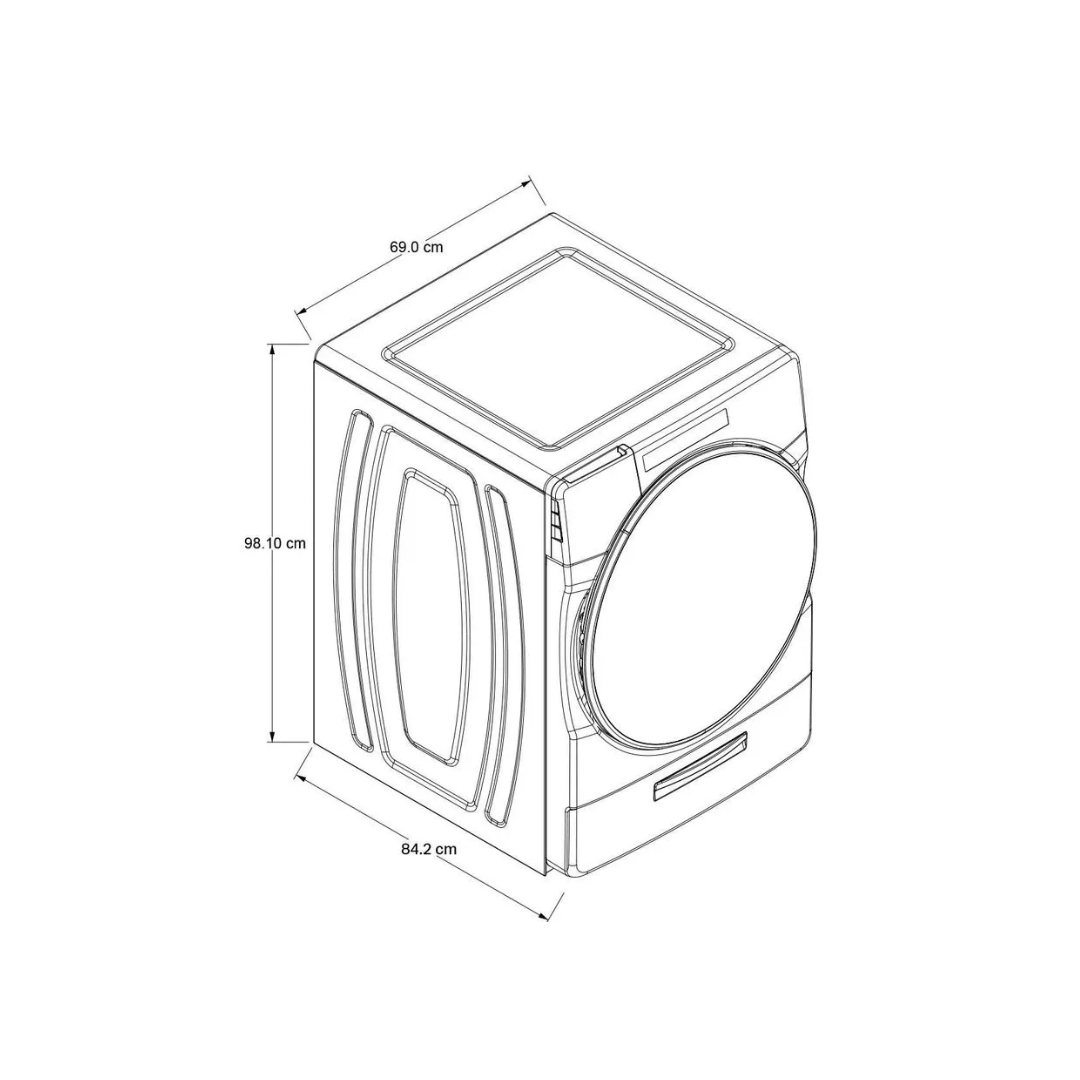Lavadora Carga Frontal 23 Kilos Inverter Blanca Whirlpool