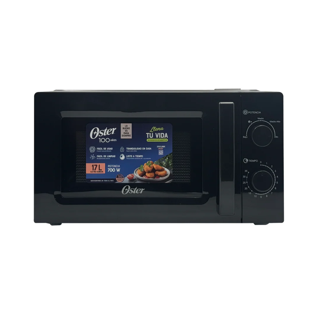 Microonda Con Perrillas 700W 17 Litros Negro Oster
