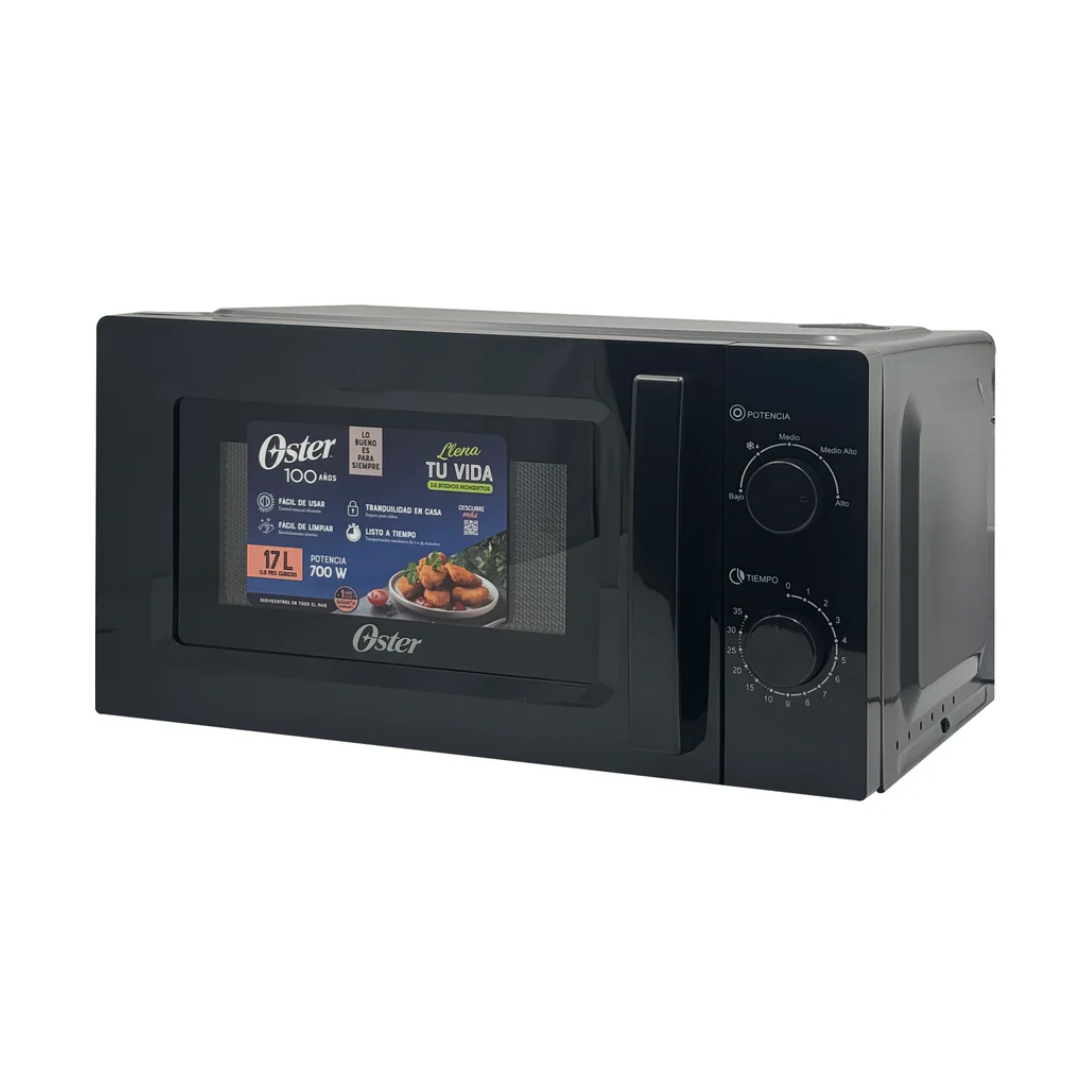 Microonda Con Perrillas 700W 17 Litros Negro Oster