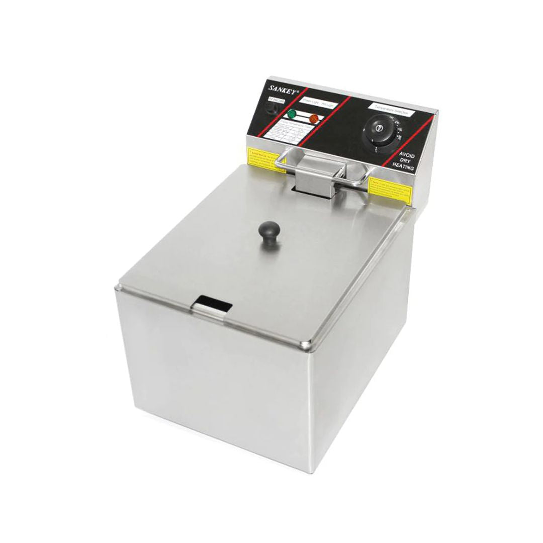 Freidora de Aceite un Tanque y 1 Cesta 8.5 Litros 110V Acero Sankey