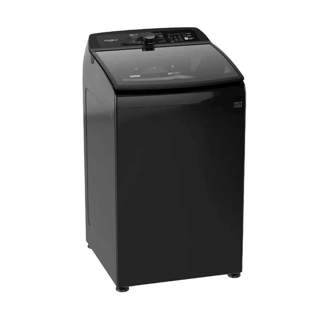Lavadora Automática Carga Superior 20 Kilos Tapa de Cristal Negro Whirlpool