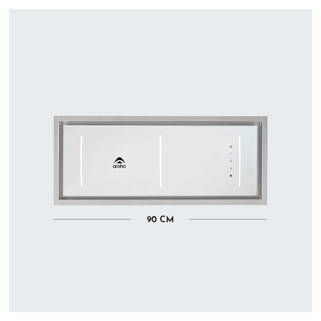 Campana Extractora  Tipo Canopio ( de Techo ) 90 cm Blanca 220V Aroha