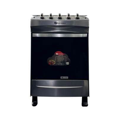 Cocina a Gas 4 Hornillas 24" Acero Inoxidable Tapa de Vidrio Con Encendido Eléctrico SJ