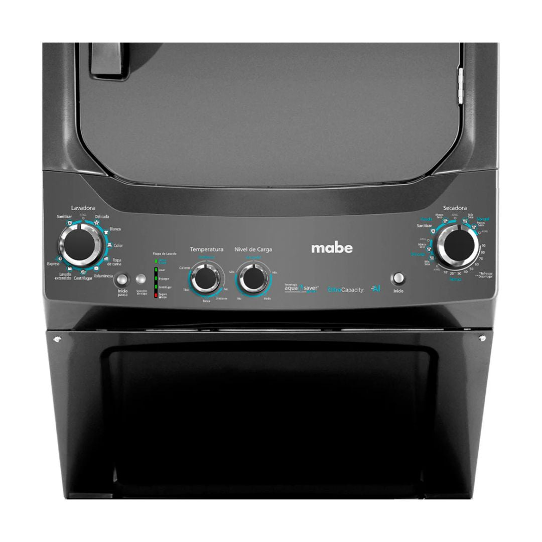 Centro de Lavado 24 kg Eléctrica  220v Negra Mabe