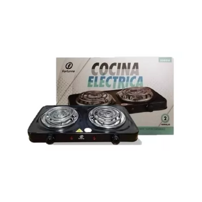 Cocina Electrica 2H de Espiral 2000 Watts Fortunne