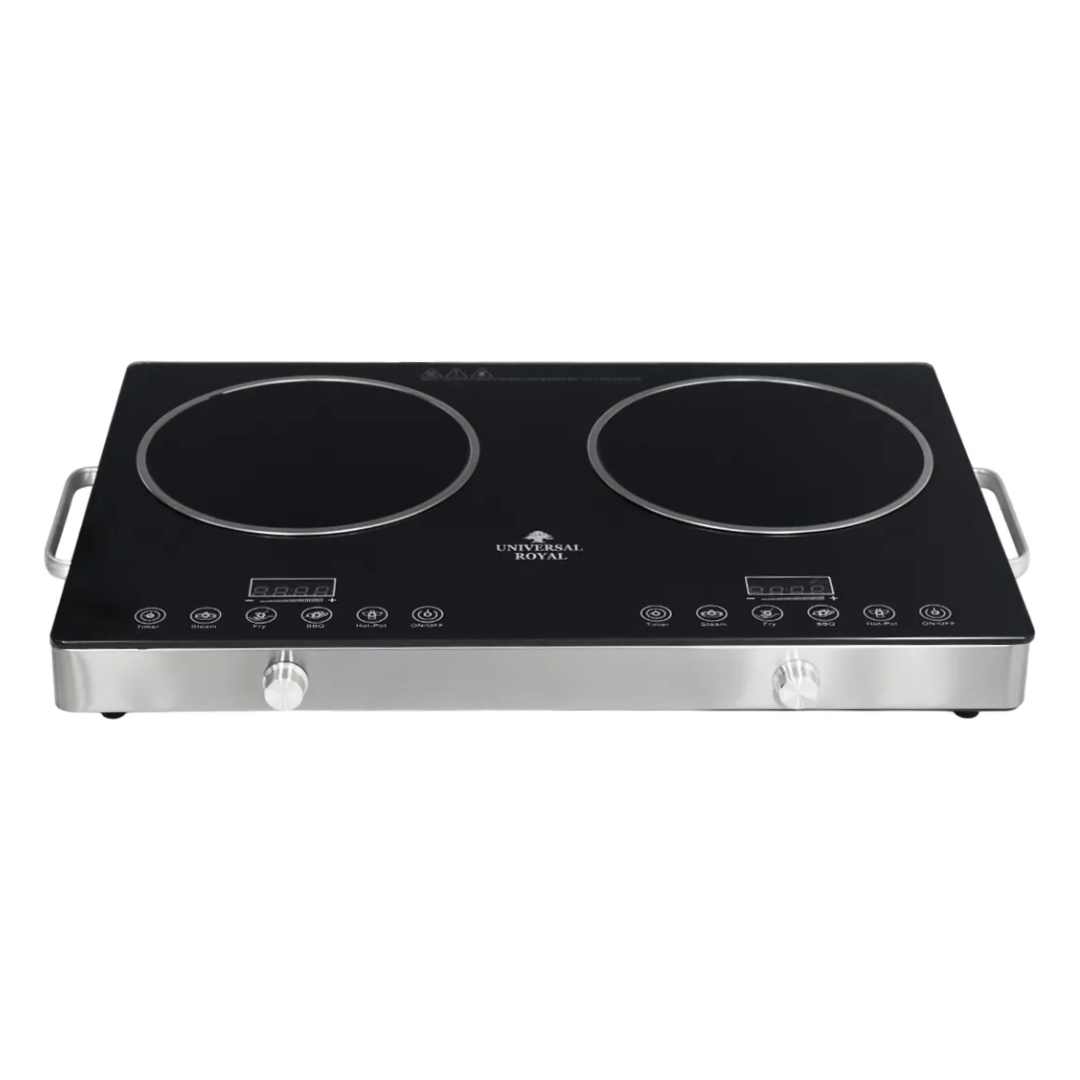 Cocina 2 Hornillas Infrarroja 1000W Táctil Universal Roya
