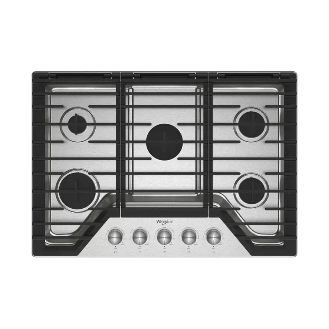 Tope a Gas 5 Hornillas 30" Acero Inoxidable CON EZ-2-Lift™ Whirlpool
