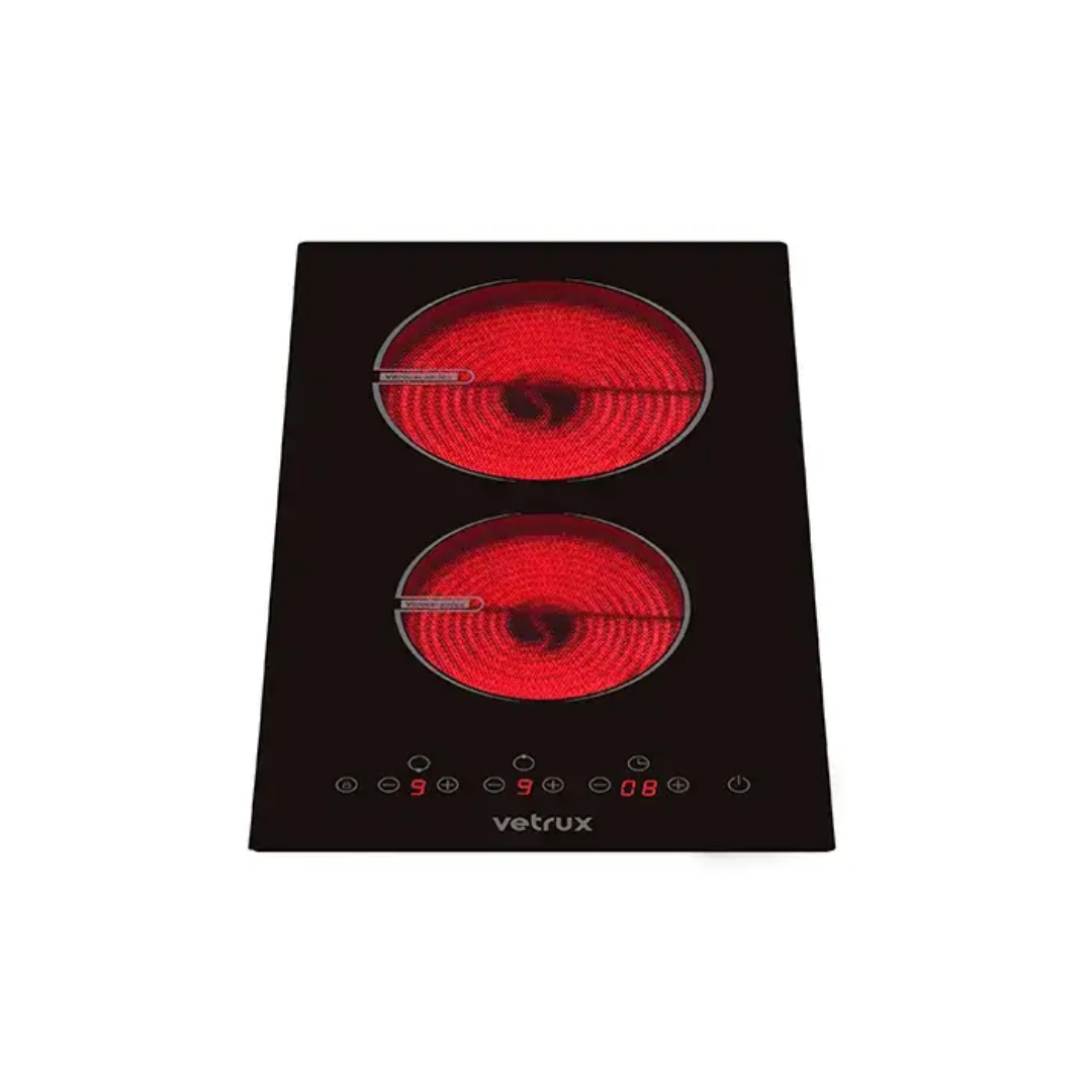 Tope Eléctrico Vitrocerámica 30 Cm 2 Hornillas 220V Vetrux