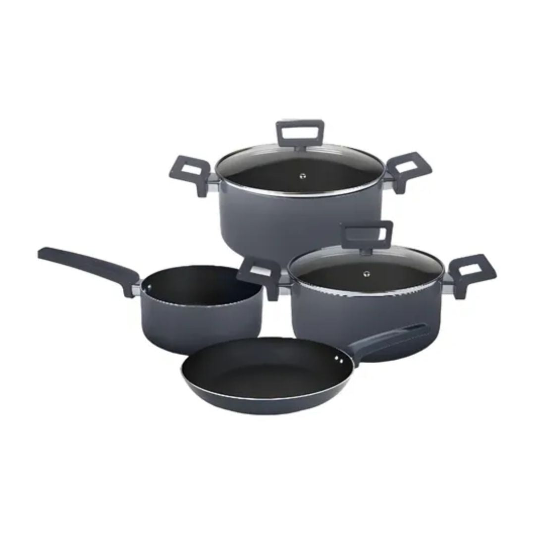 Juego Ollas Batería 6 Piezas Acero Inoxidable  Magefesa