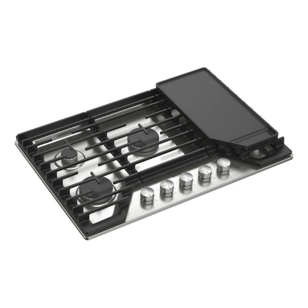 Tope a Gas 5 Hornillas 30" Acero Inoxidable Whirlpool + Plancha (Copia)