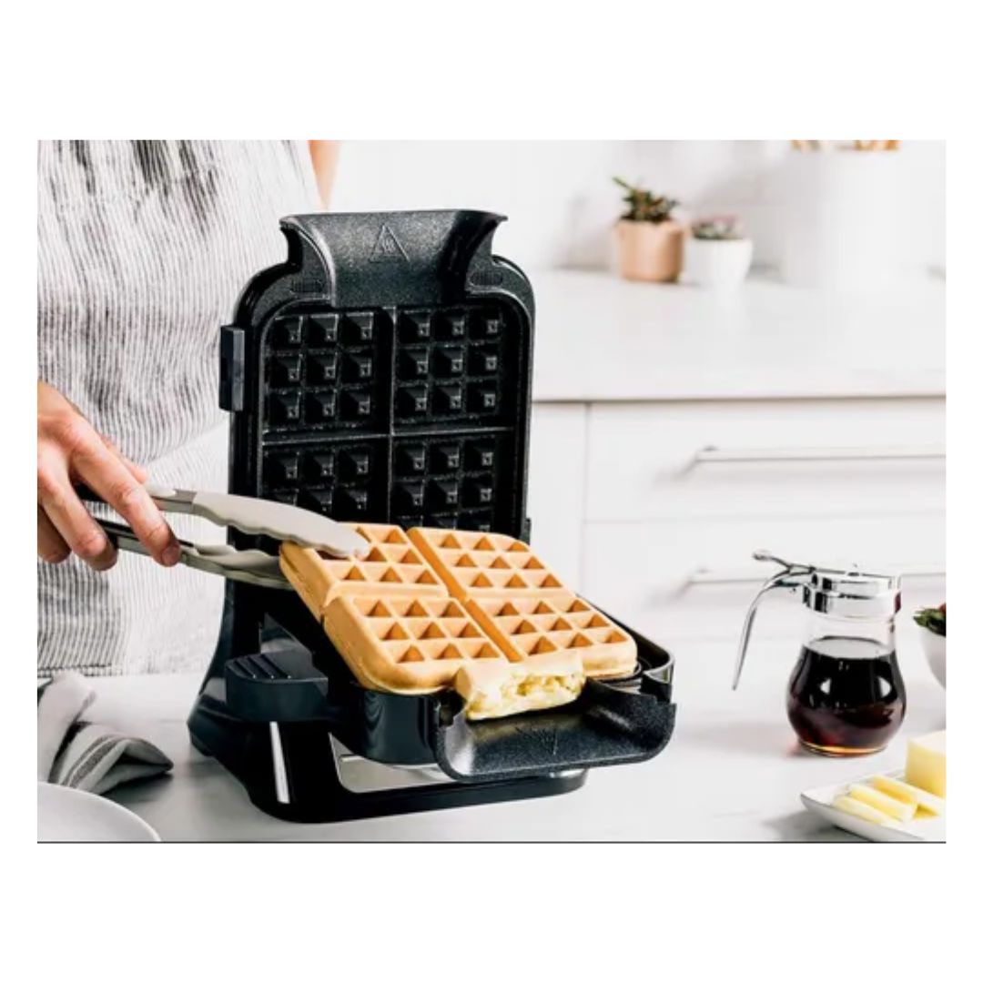 Waflera Vertical Estilo Belga Acero Negro 1000W Ninja