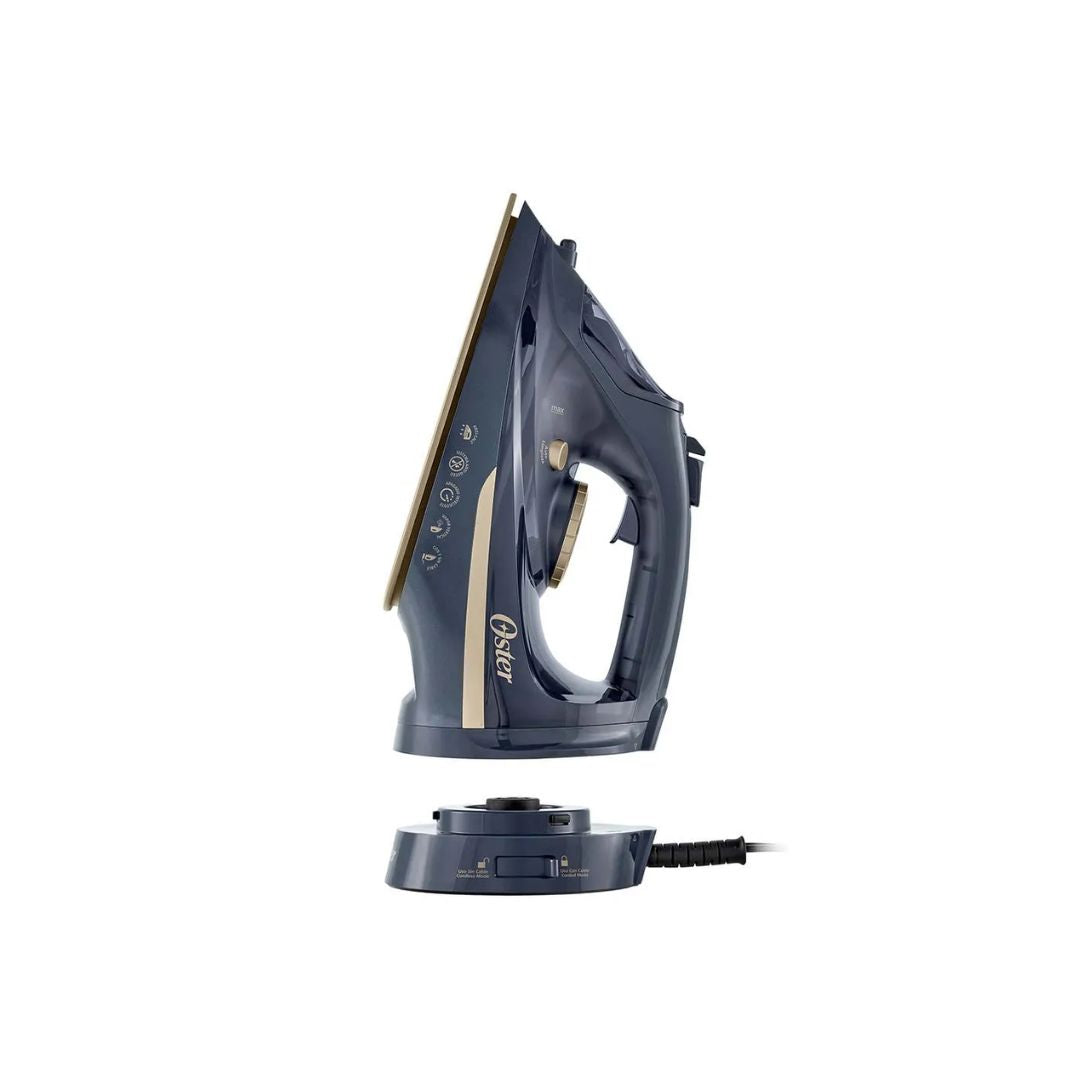 Plancha de Vapor Inalámbrica 2 en 1 con Suela de Cerámica Azul Oster®