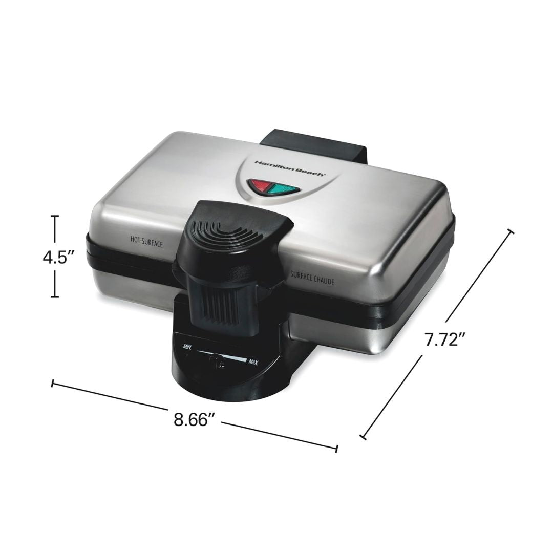 Waflera Sandwichera Estilo Belga Acero Inox Hamilton Beach