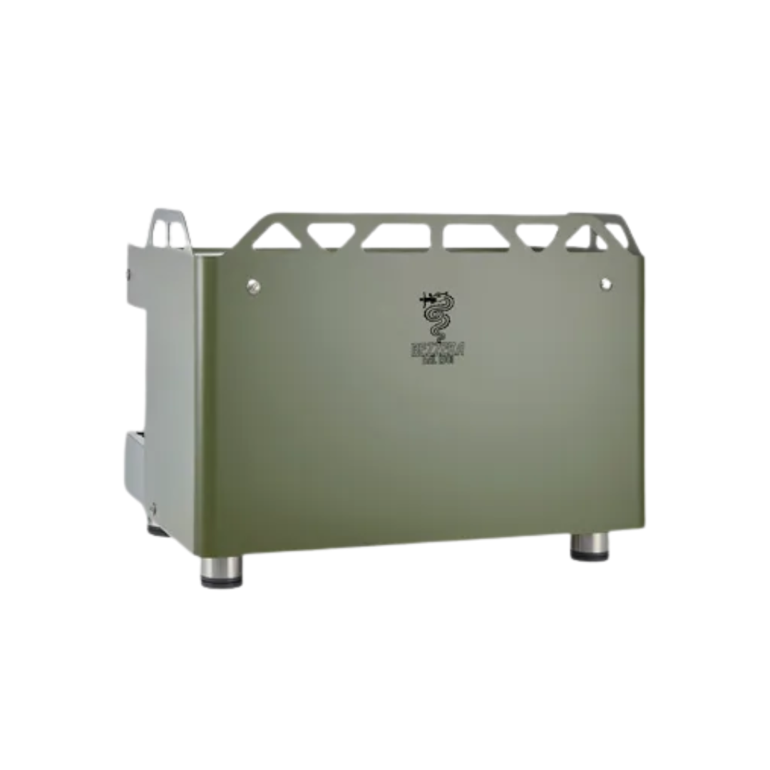 Máquina Café Espresso 2 Grupos Electrónica 11 Litros Acero Inoxidable Verde Bezzera Senzani