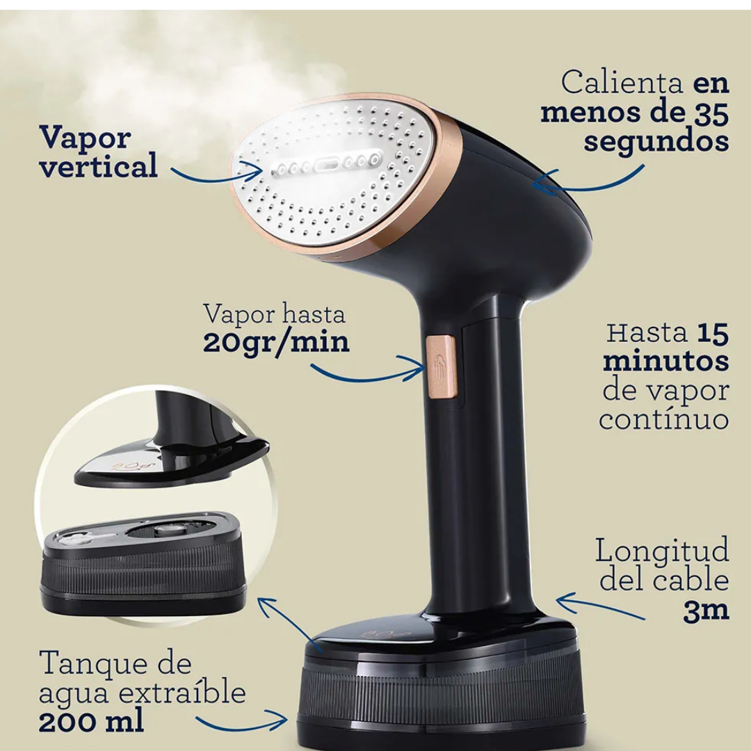Vaporizador de Mano Plegable 60% más Compacto Negro y Cobre Oster