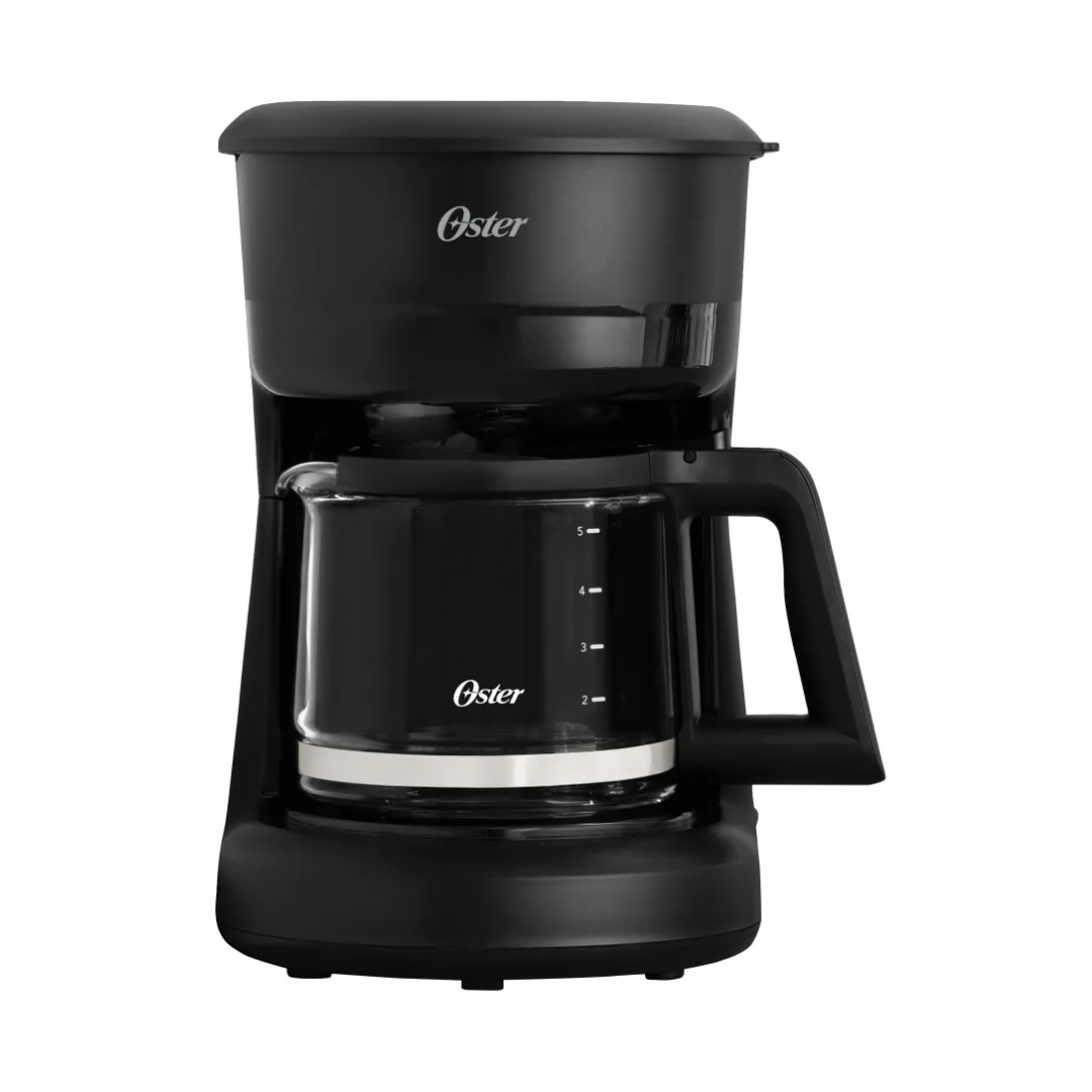 Cafetera 5 Tazas Con Filtro Reutilizable Botón con Luz de Encendido y Apagado Negro Oster