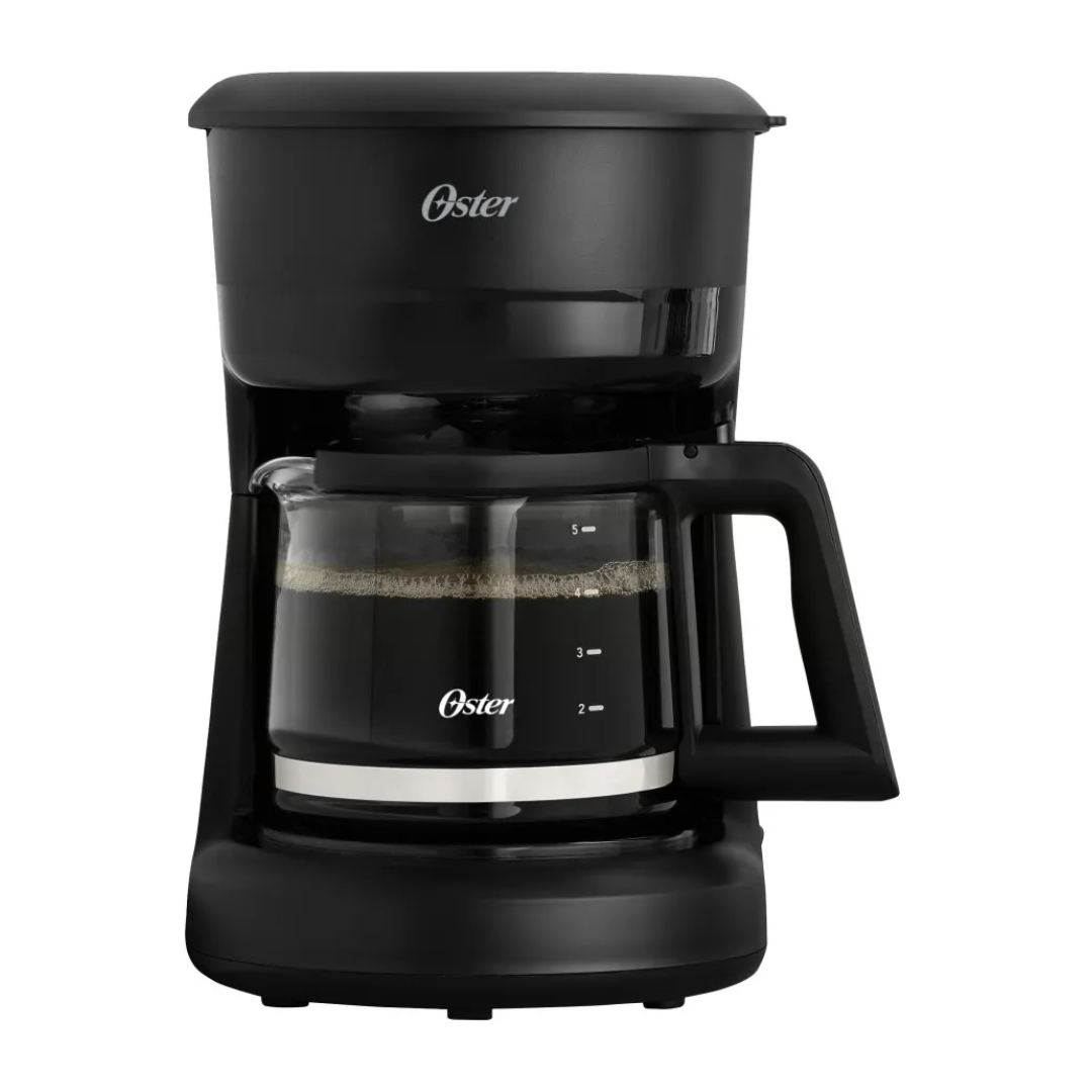 Cafetera 5 Tazas Con Filtro Reutilizable Botón con Luz de Encendido y Apagado Negro Oster