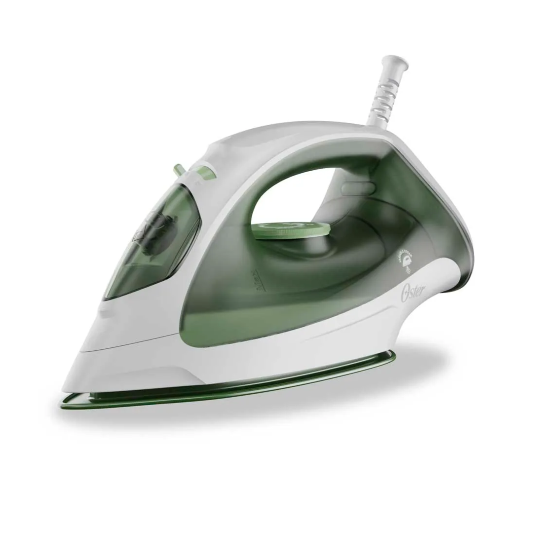 Plancha de Vapor Con Suela Antiadherente Ligera Blanca-Verde Oster