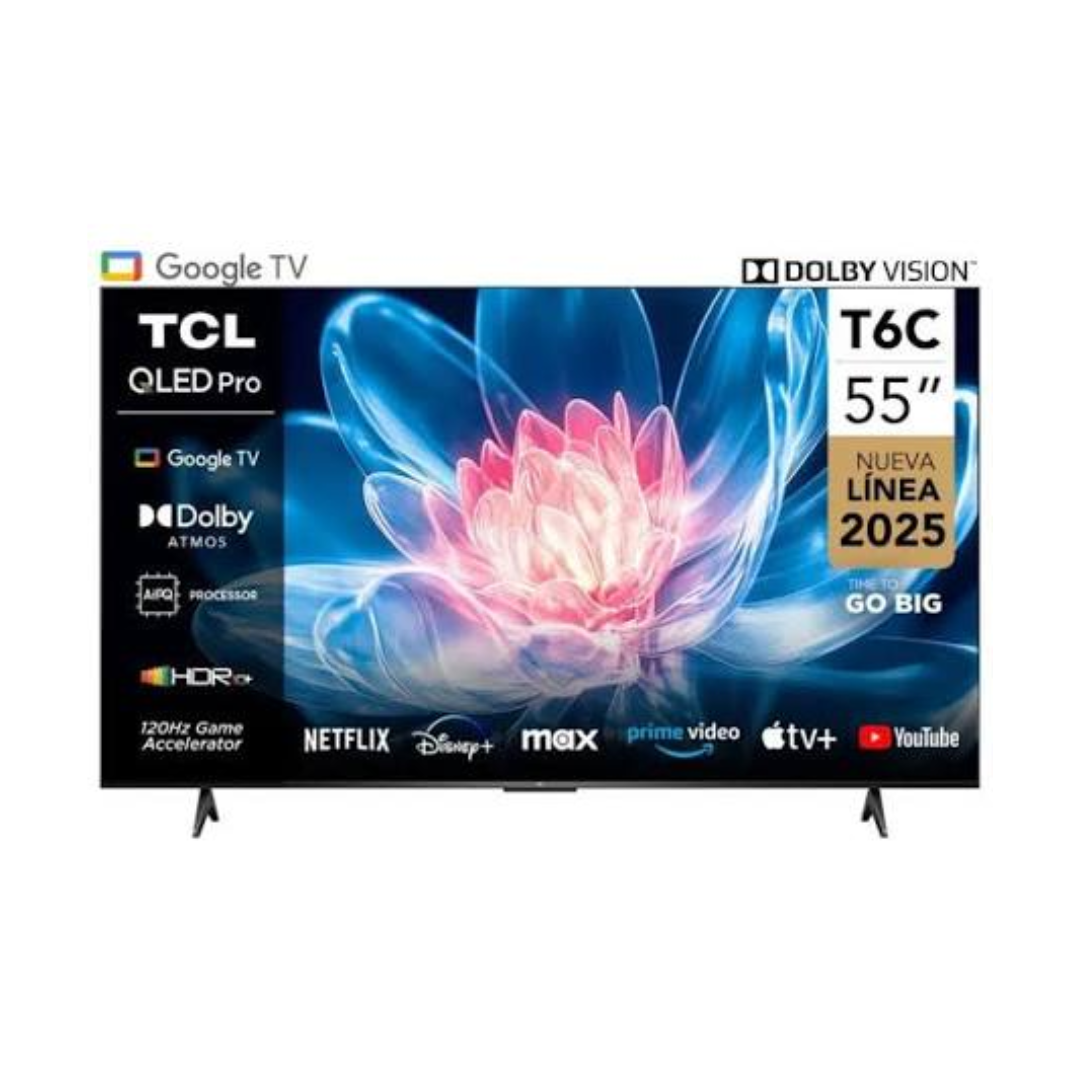 Televisor  55" 4K SMART TV UHD QLED Hva Panel Google TV TCL