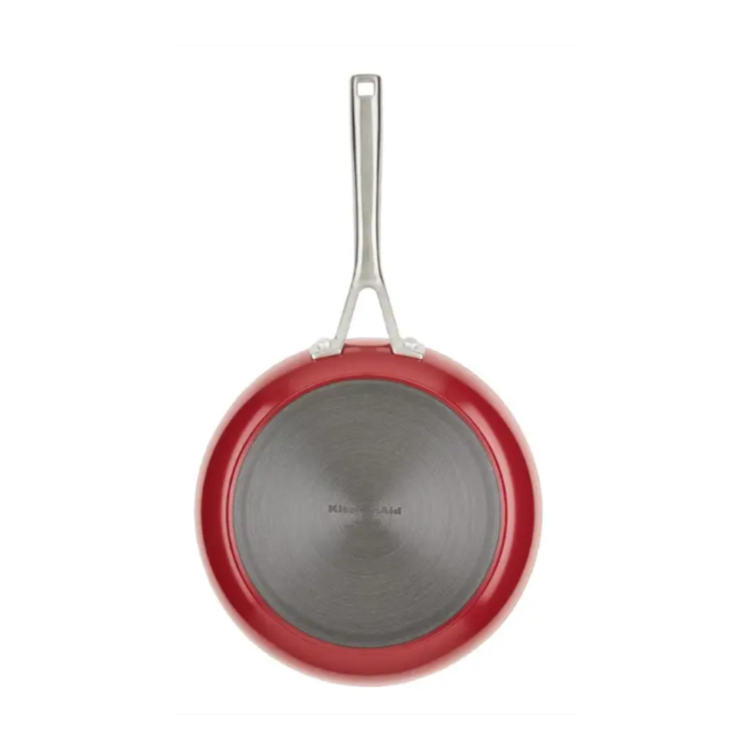 Juego de Ollas 10 Piezas Tapas de Vidrios de Cerámicas Anodizado Rojo Mate Kitchenaid