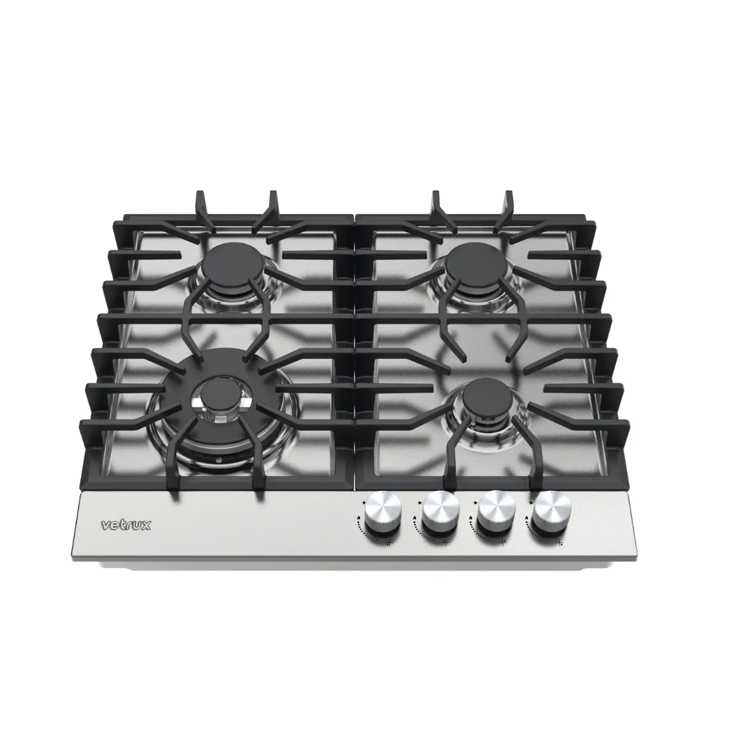 Tope a Gas Acero Inoxidable 60 Cm Nova Pro Vetrux