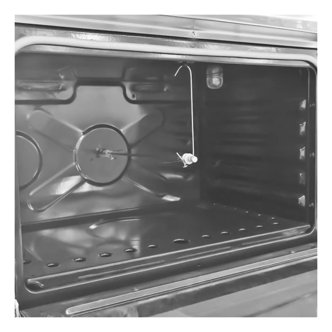 Cocina a Gas de 30″ 6 Hornillas Tapa de Vidrio Acero Inoxidable Con Asador Premier