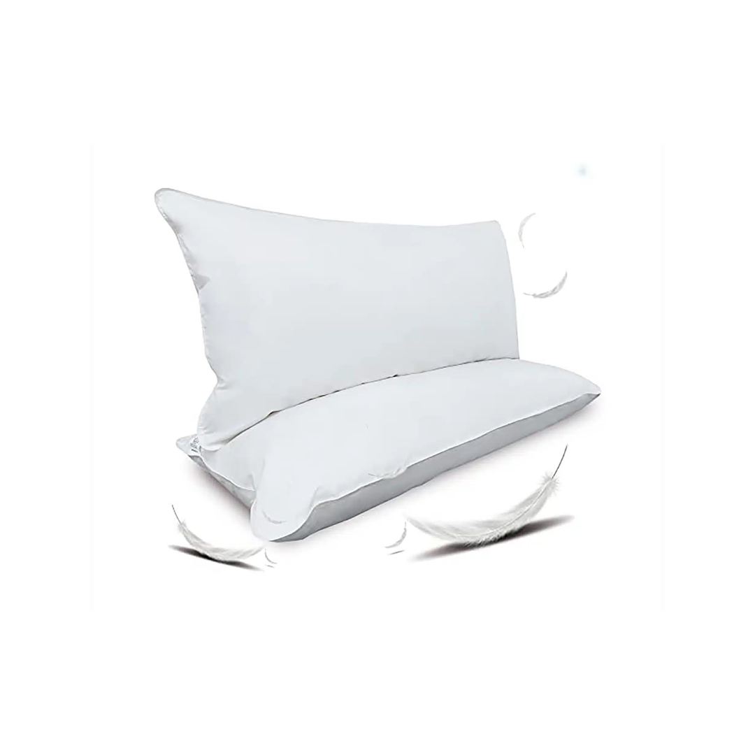 Almohada de Pluma de Ganso Deluxe Con Capa Intermedia Fibra Sintética 50x70 Ducarsil