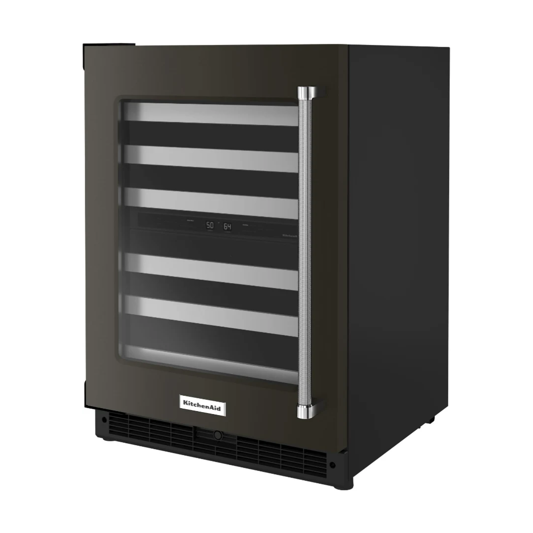 Vinera de Lujo 46 Botellas de 24" Apertura Izquierda color Negro Kitchenaid