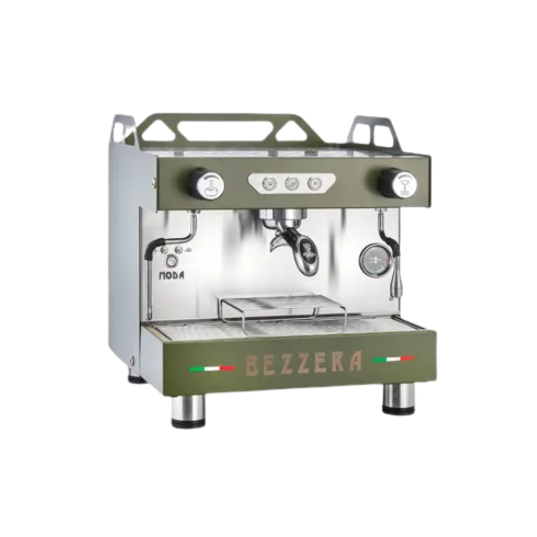 Máquina Café Espresso 1 Grupo Electrónica 5 Litros Acero Inoxidable Verde Bezzera Senzani