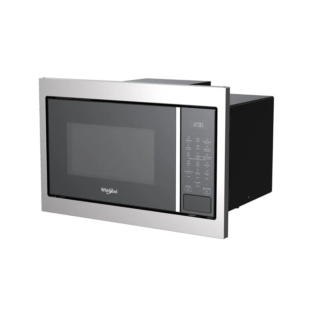 Microonda Para Empotrar Acero Negro 24" Con 17 Funciones Whirlpool