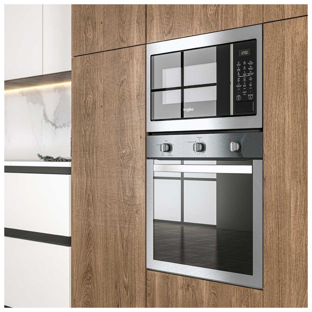 Microonda Para Empotrar Acero Negro 24" Con 17 Funciones Whirlpool