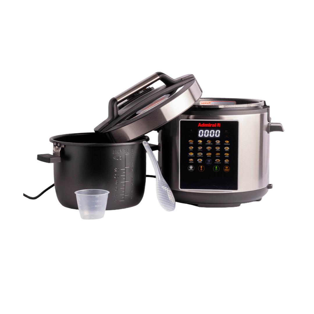 Olla de Presión Multifuncional 6 Litros Acero Inoxidable Panel Táctil Admiral