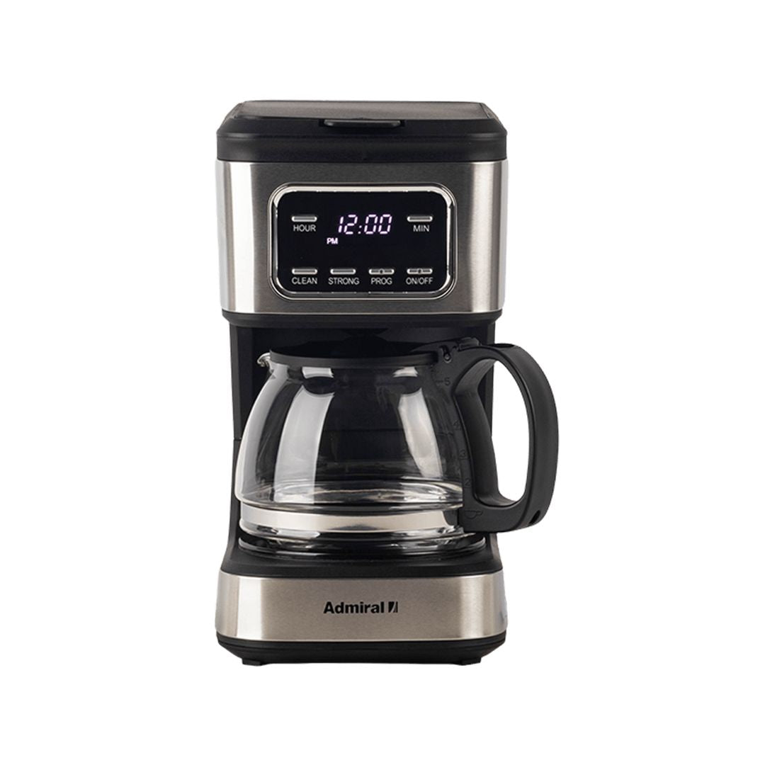 Cafetera Eléctrica Programable  5 Tazas Negro Acero Admiral