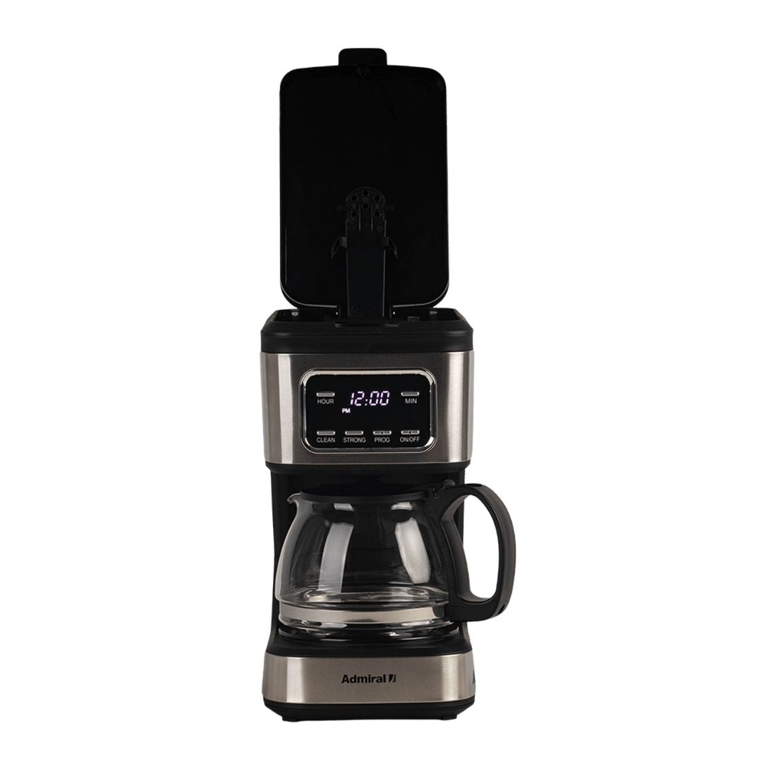 Cafetera Eléctrica Programable  5 Tazas Negro Acero Admiral