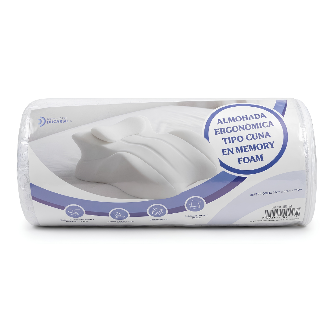 Almohada Ergonomica TIPO CUÑA Memory Foam