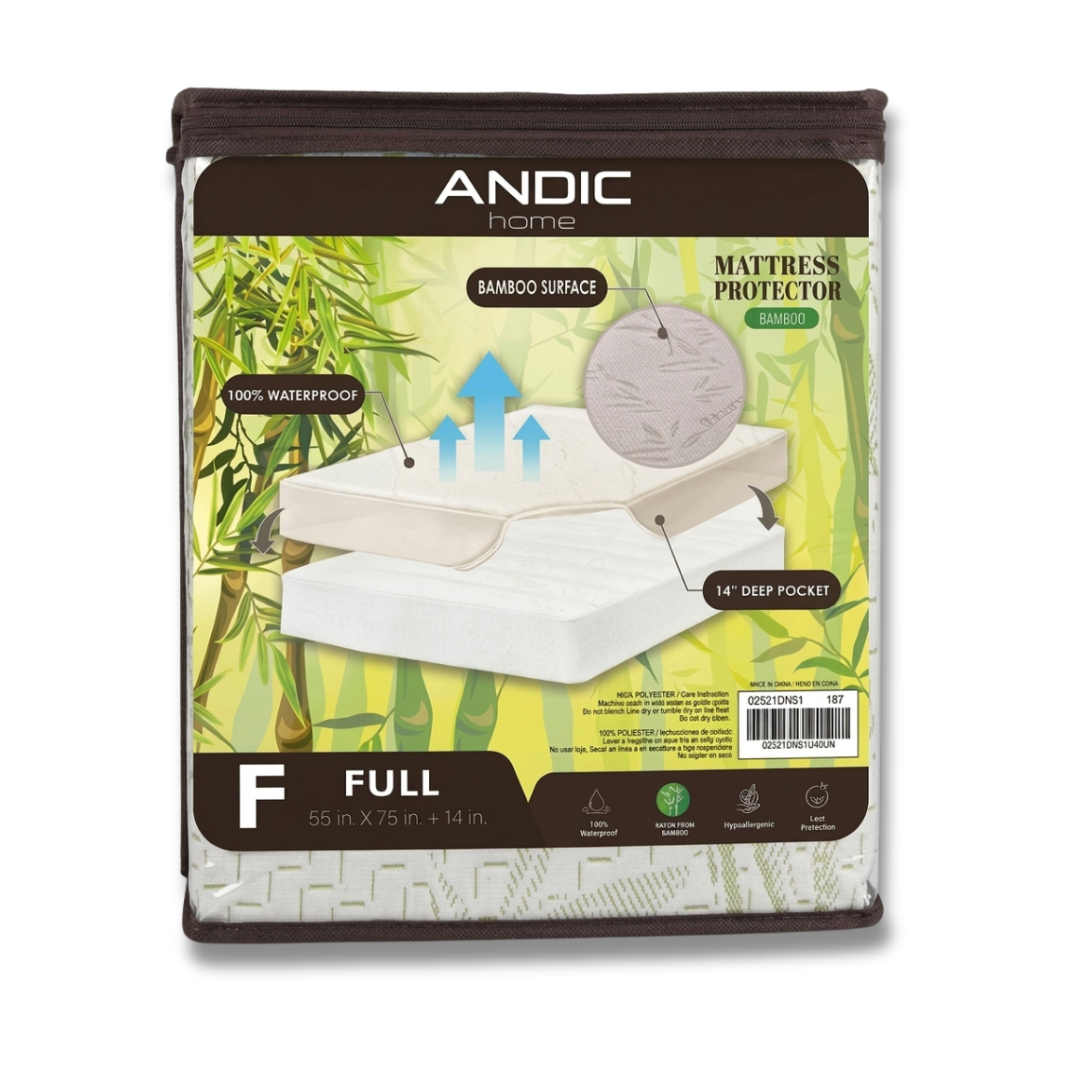 Protector De Colchón con Superficie De Bamboo MATRIMONIAL ANDIC HOME
