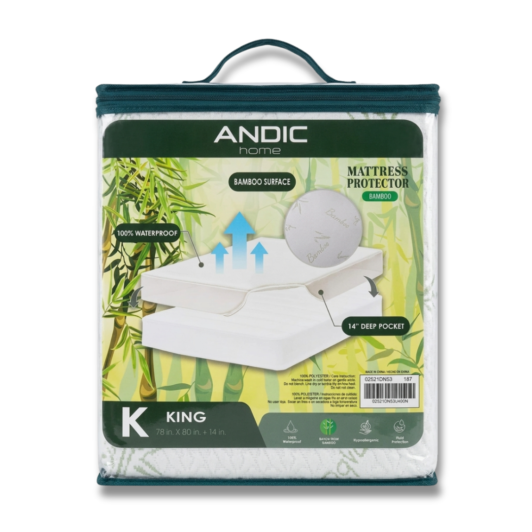 Protector De Colchón con Superficie De Bamboo KING ANDIC HOME