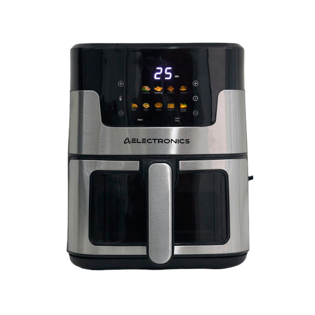Freidora de Aire 4.6 Litros Control Táctil Digital Acero Negro  1350W AS Electronic