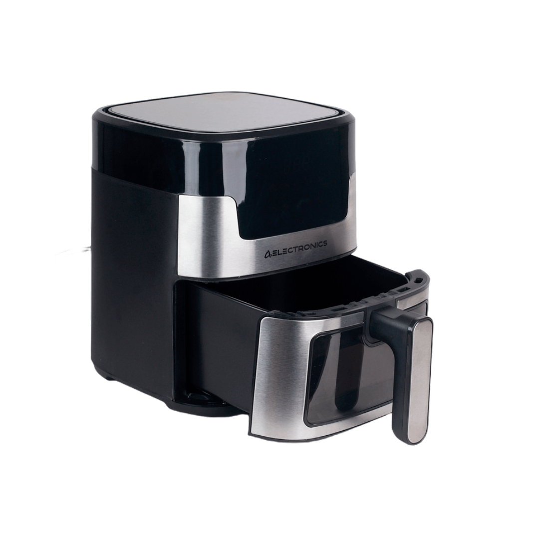Freidora de Aire 4.6 Litros Control Táctil Digital Acero Negro  1350W AS Electronic